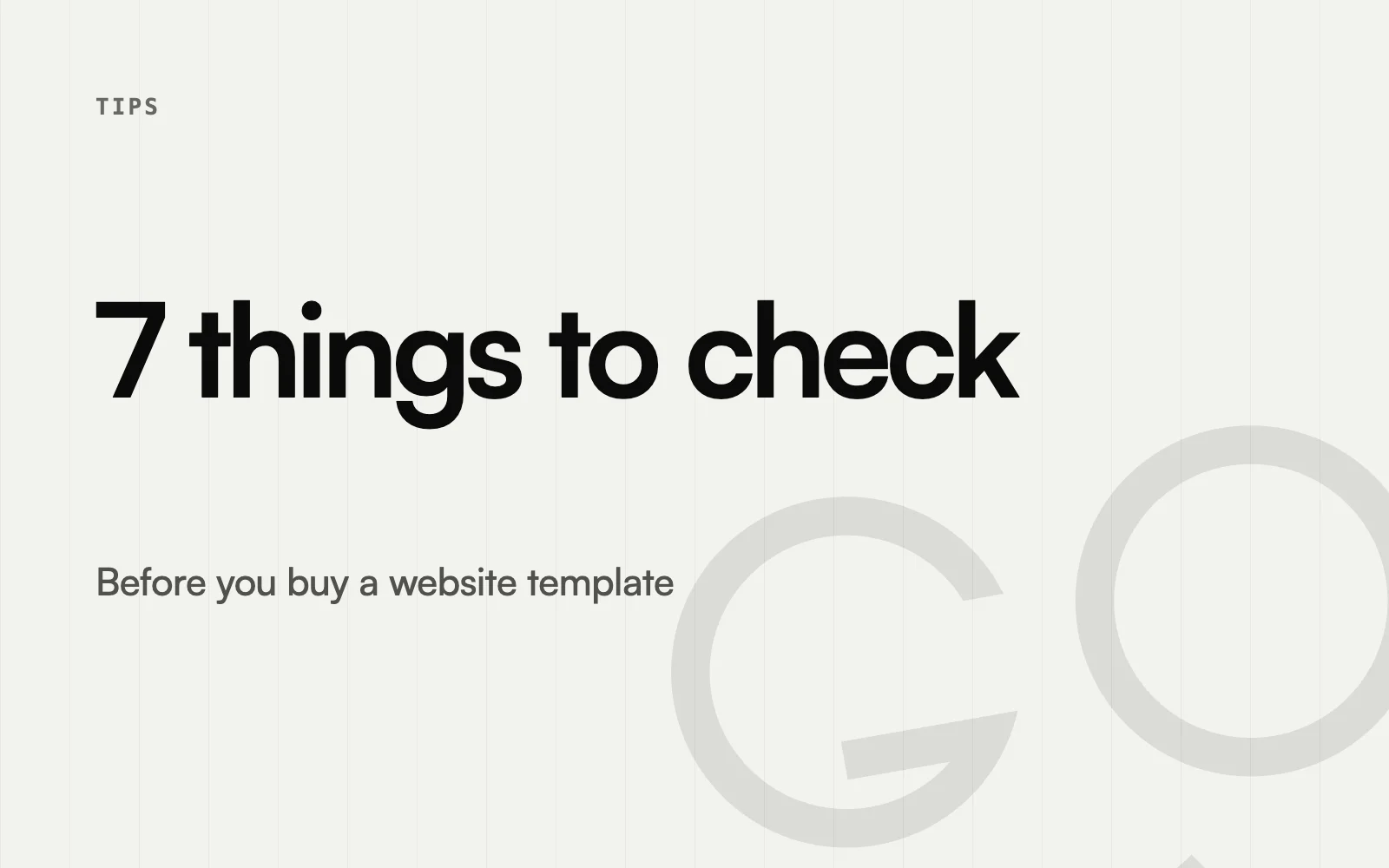 7 things to check before you buy a website template