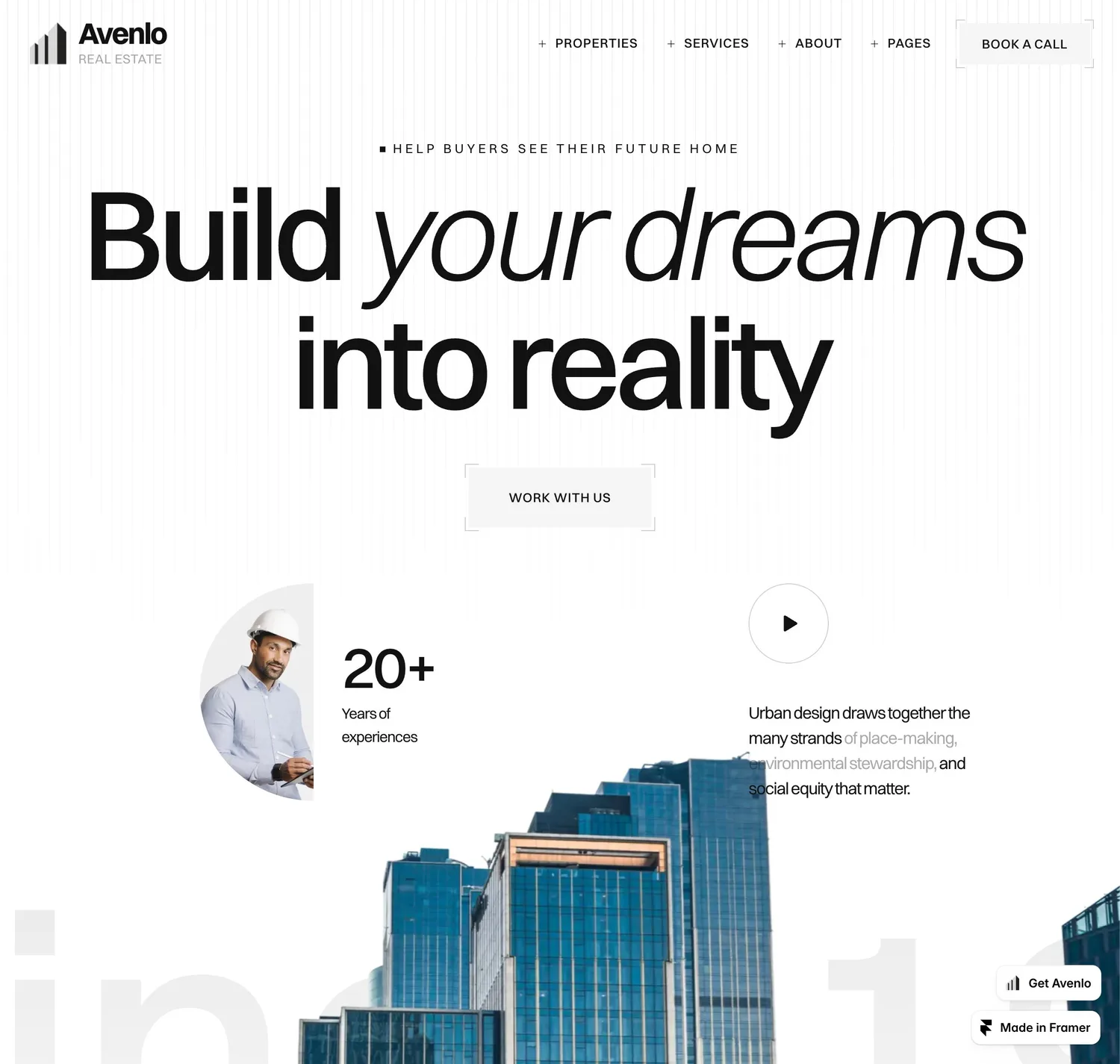 Avenlo free template preview