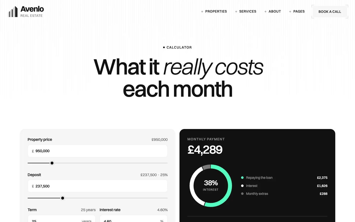 Avenlo for Webflow template page preview 3