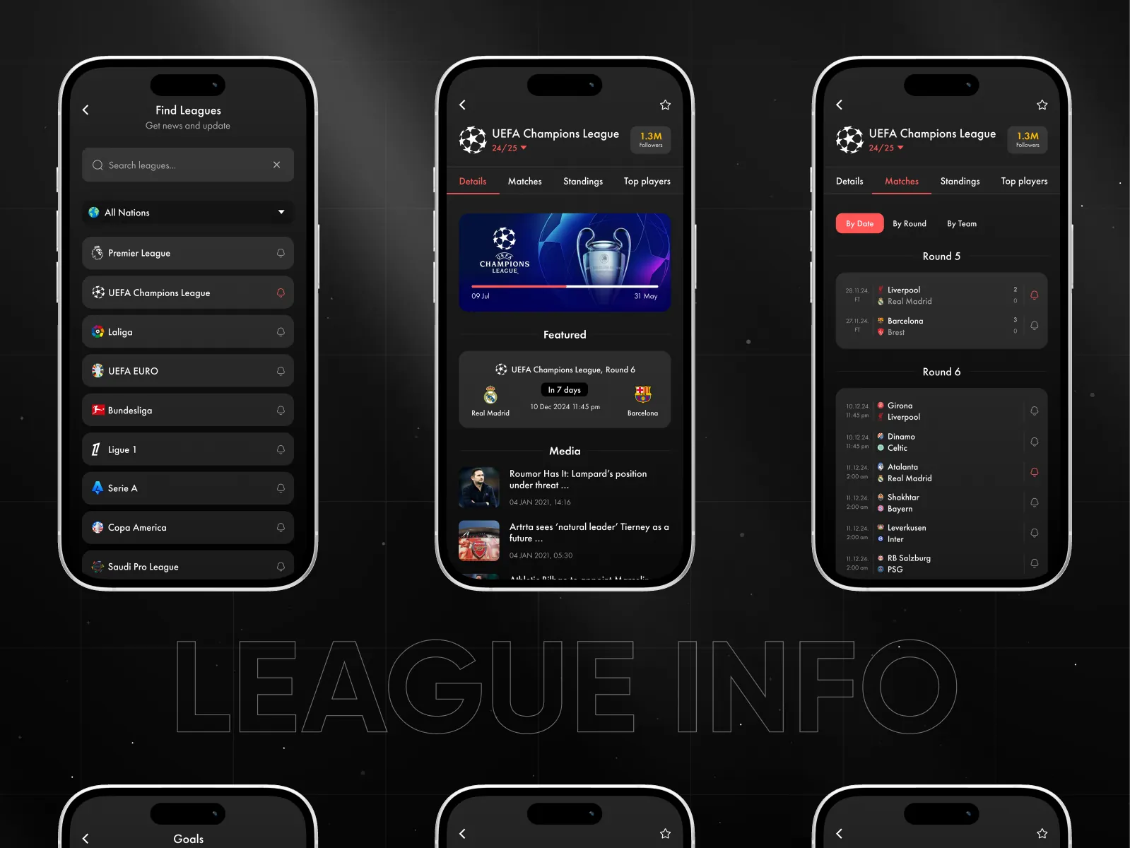 Sport 2 league information screens